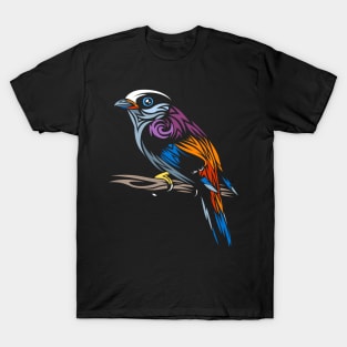 Tribal Sparrow Tropical Bird - T-Shirt